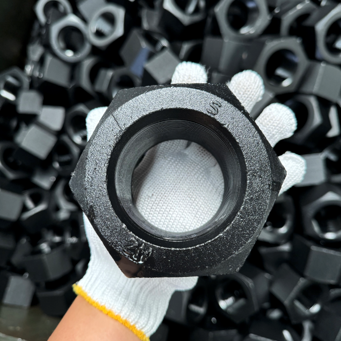 Black Oxide lage nut Customized wind power nut Tower crane nut